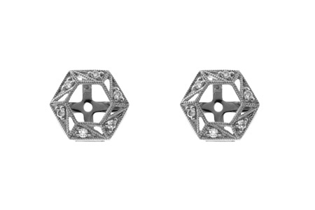 E054-90194: EARRING JACKETS .08 TW (FOR 0.50-1.00 CT TW STUDS)