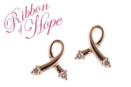 H054-90230: PINK GOLD EARRINGS .07 TW
