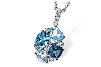 C243-92003: NECK 2.60 BLUE TOPAZ 2.70 TGW