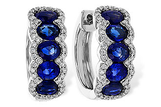 C329-43821: EARRINGS 2.32 TW SAPPHIRE 2.57 TGW