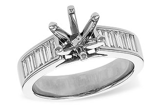 F329-36603: LDS SEMI DIA RG .50 TW BAGUETTES