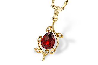H329-42930: NECKLACE 1.34 GARNET 1.39 TGW (8X6MM GAR)