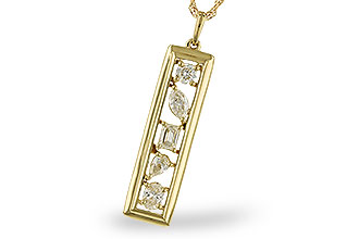 K328-53839: NECKLACE .85 TW FANCY CUT DIAMONDS