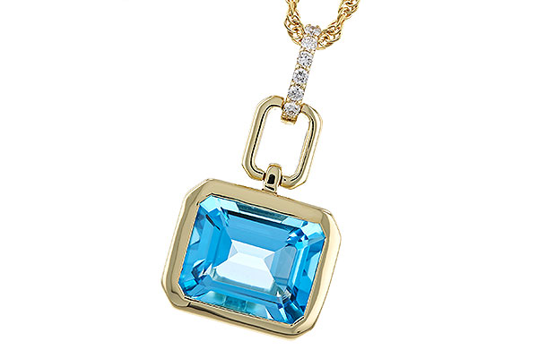 K329-40266: NECKLACE 3.26 BLUE TOPAZ 3.30 TGW (10x8MM BT)