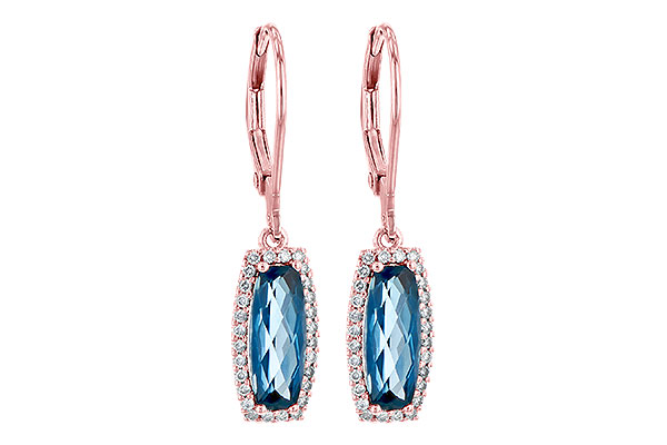 L244-87484: EARR 2.10 LONDON BLUE TOPAZ 2.28 TGW